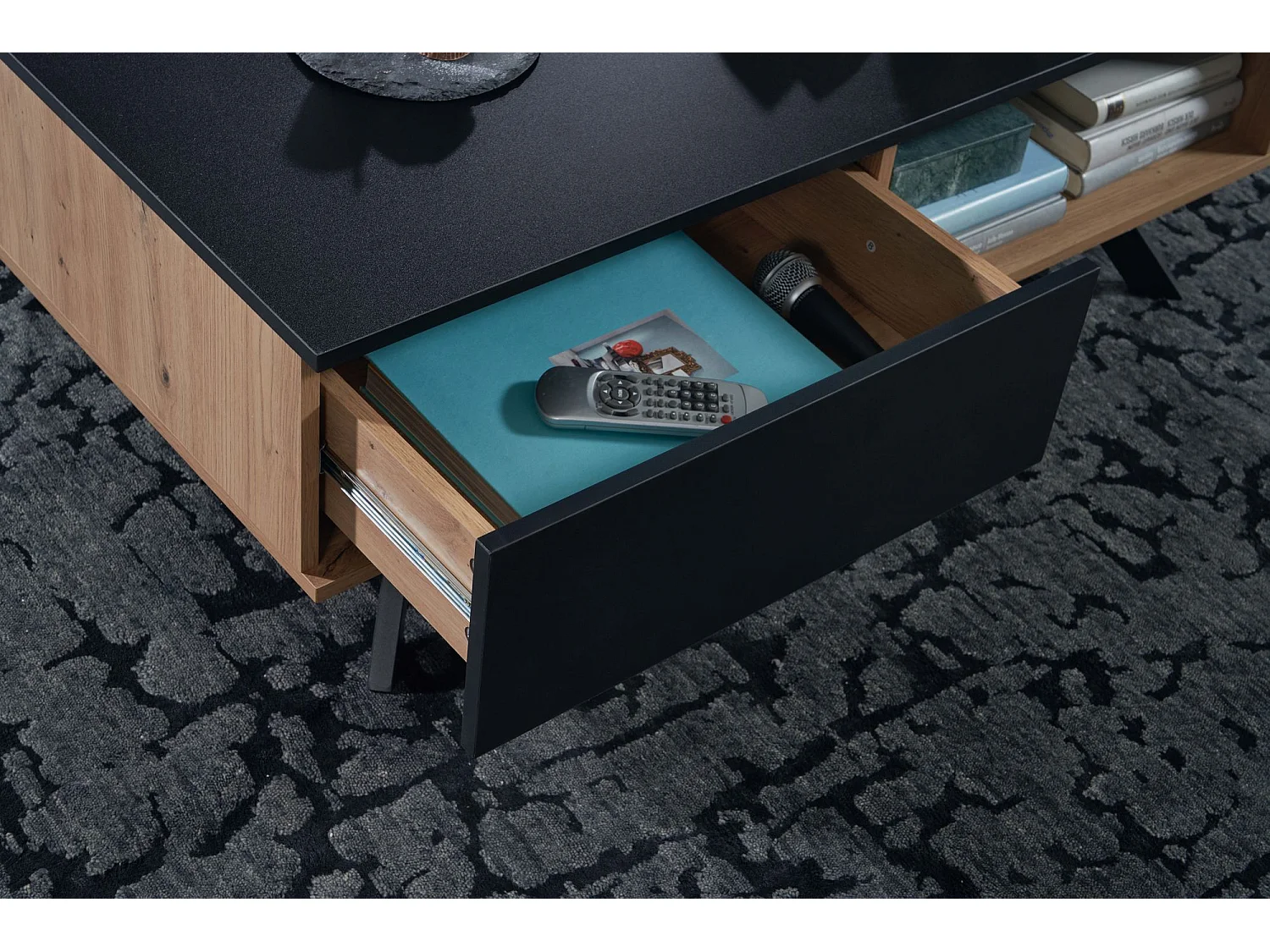 Couchtisch  Sofatisch 110x60x38 cm MDF Eiche Wohnzimmertisch Rechteckig