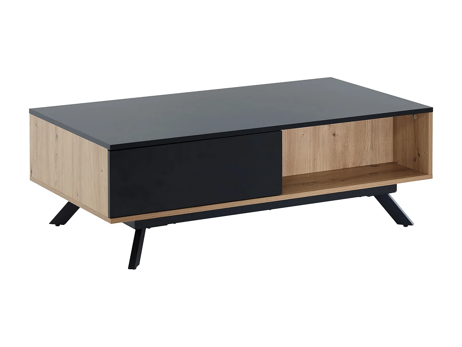 Couchtisch  Sofatisch 110x60x38 cm MDF Eiche Wohnzimmertisch Rechteckig