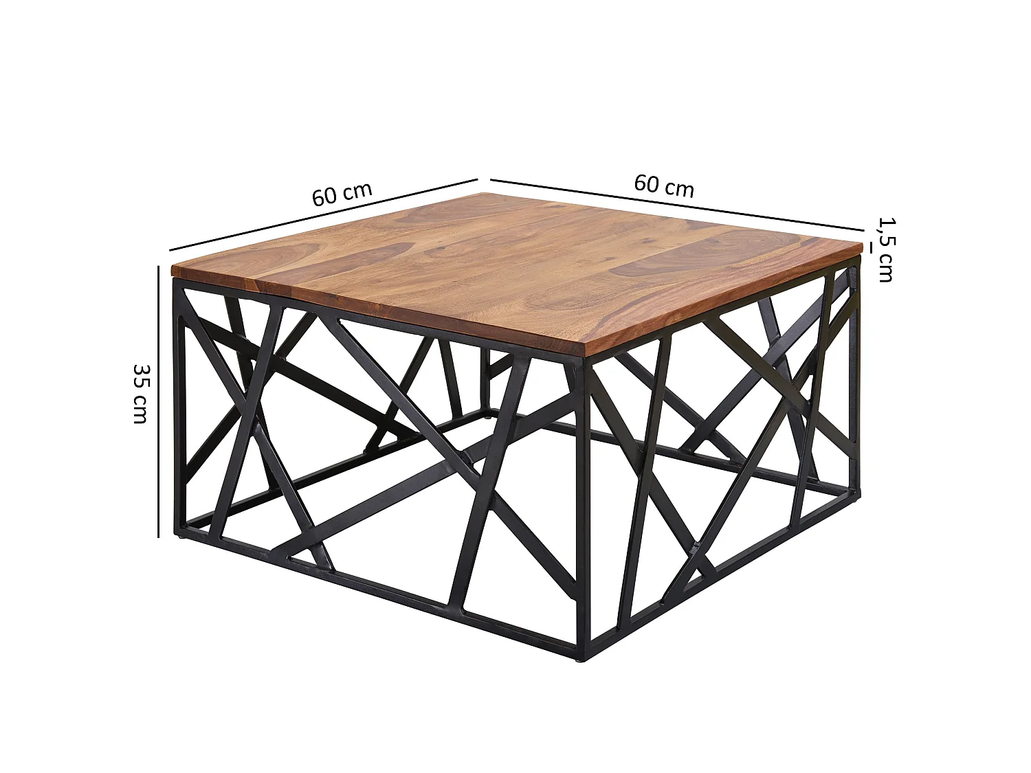 Couchtisch Massiv Wohnzimmertisch Holz Sofatisch Tisch Beistelltisch