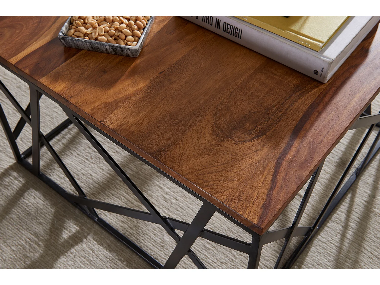 Couchtisch Massiv Wohnzimmertisch Holz Sofatisch Tisch Beistelltisch