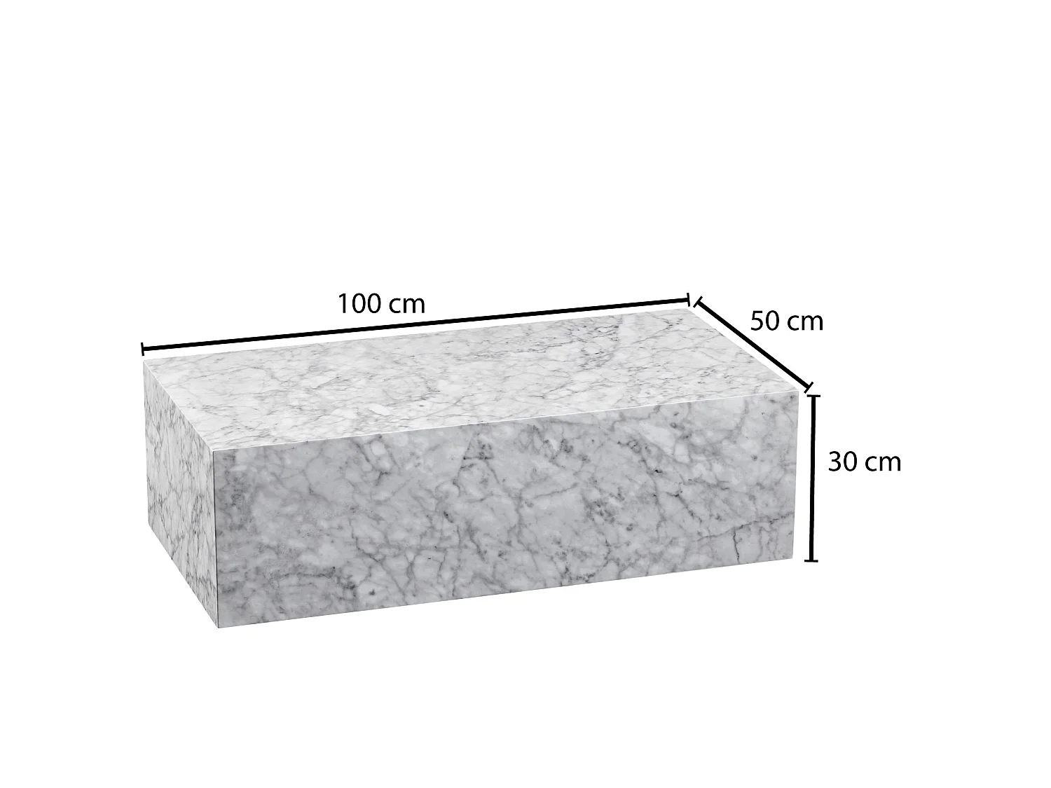 table basse 100cm MDF aspect marbre table de salon table basse moderne