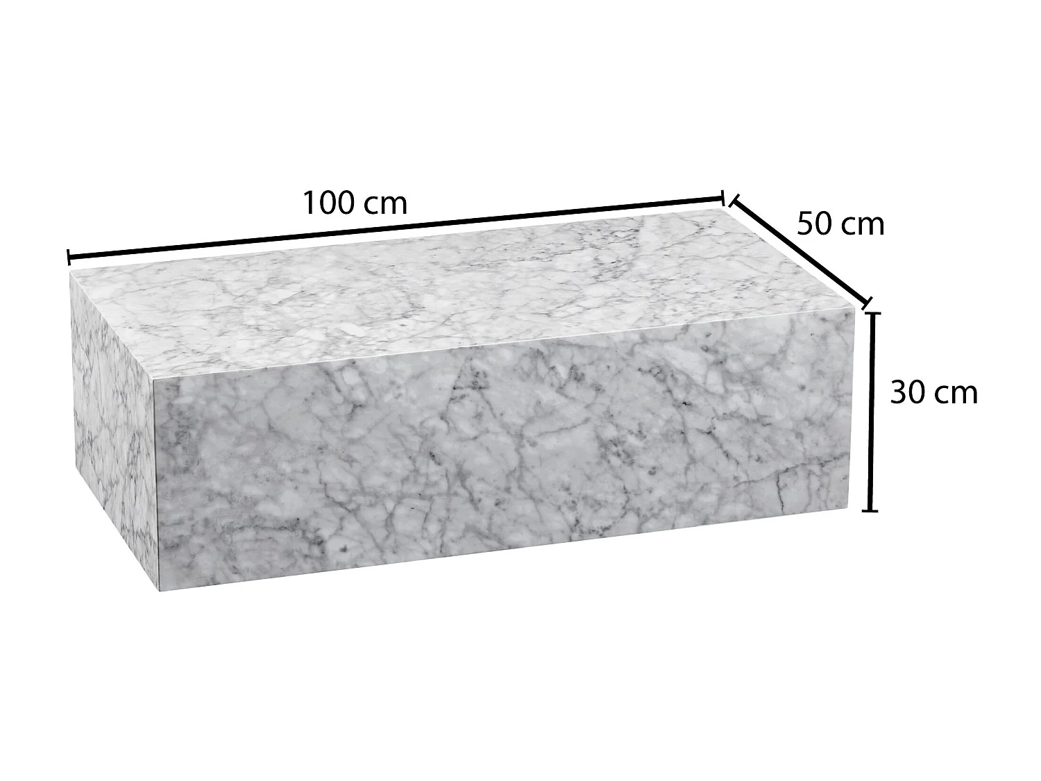 table basse 100cm MDF aspect marbre table de salon table basse moderne