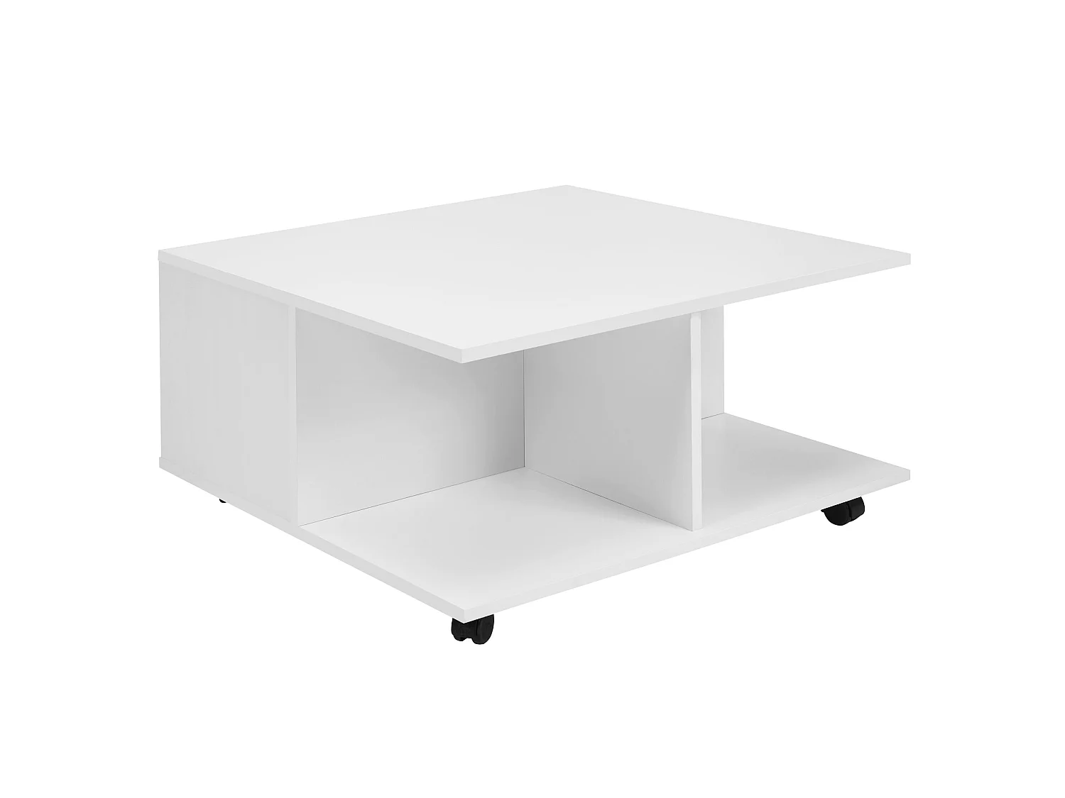 Couchtisch 70x70cm Wohnzimmertisch Sofatisch Tisch mit 2 Schubladen