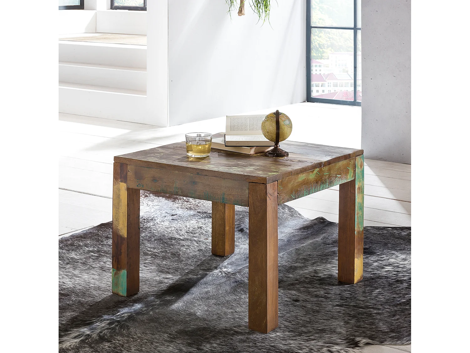 Couchtisch 60 x 47 x 60cm Beistelltisch Wohnzimmer Tisch Massiv