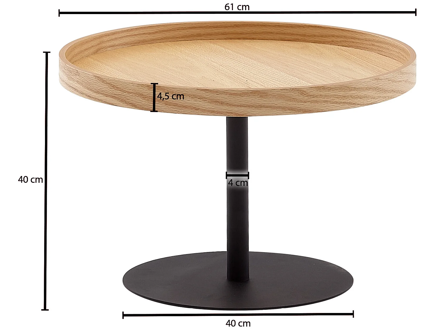 Table basse 61x61x40 cm vivant autour de la table en métal bois table de salle