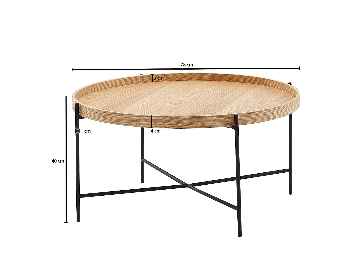 Table basse 78x78x40 cm vivant autour de la table en métal bois table de salle