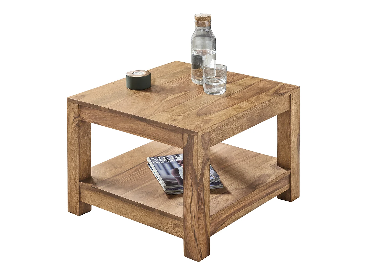 Table Basse Bois Massif 60x45x60cm Table d'appoint Table de salon Design