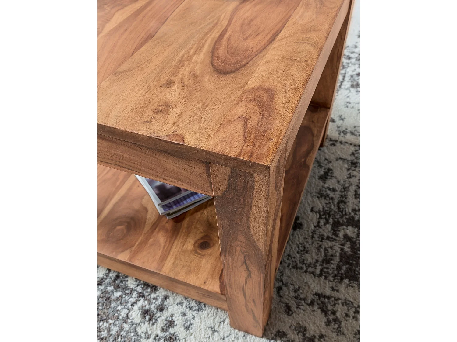 Table Basse Bois Massif 60x45x60cm Table d'appoint Table de salon Design