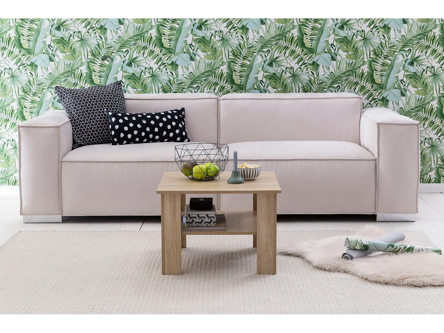 Couchtisch SV51868 Tisch Holz 60x42x60cm Wohnzimmertisch Sofatisch klein