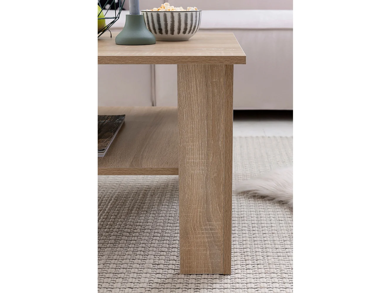 Table Basse 60x42x60cm Table de Salon Table de Sofa Design Carré Moderne