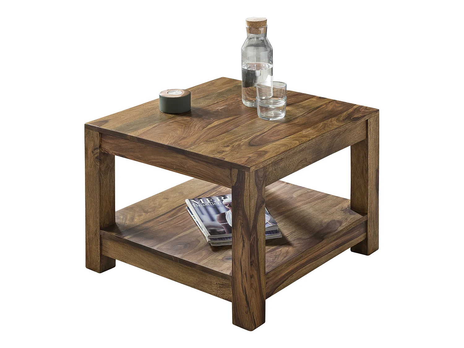 Table Basse Bois Massif 60x45x60cm Table d'appoint Table de salon Design