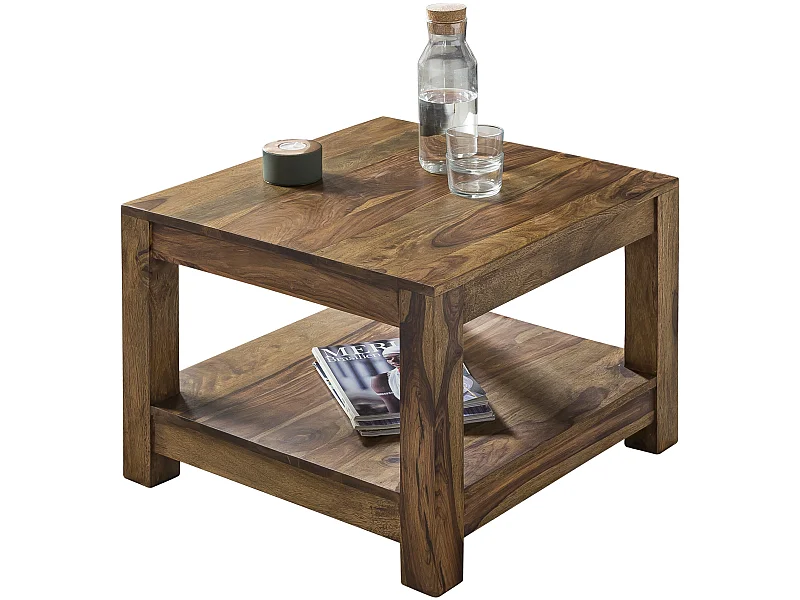 Table Basse Bois Massif 60x45x60cm Table d'appoint Table de salon Design