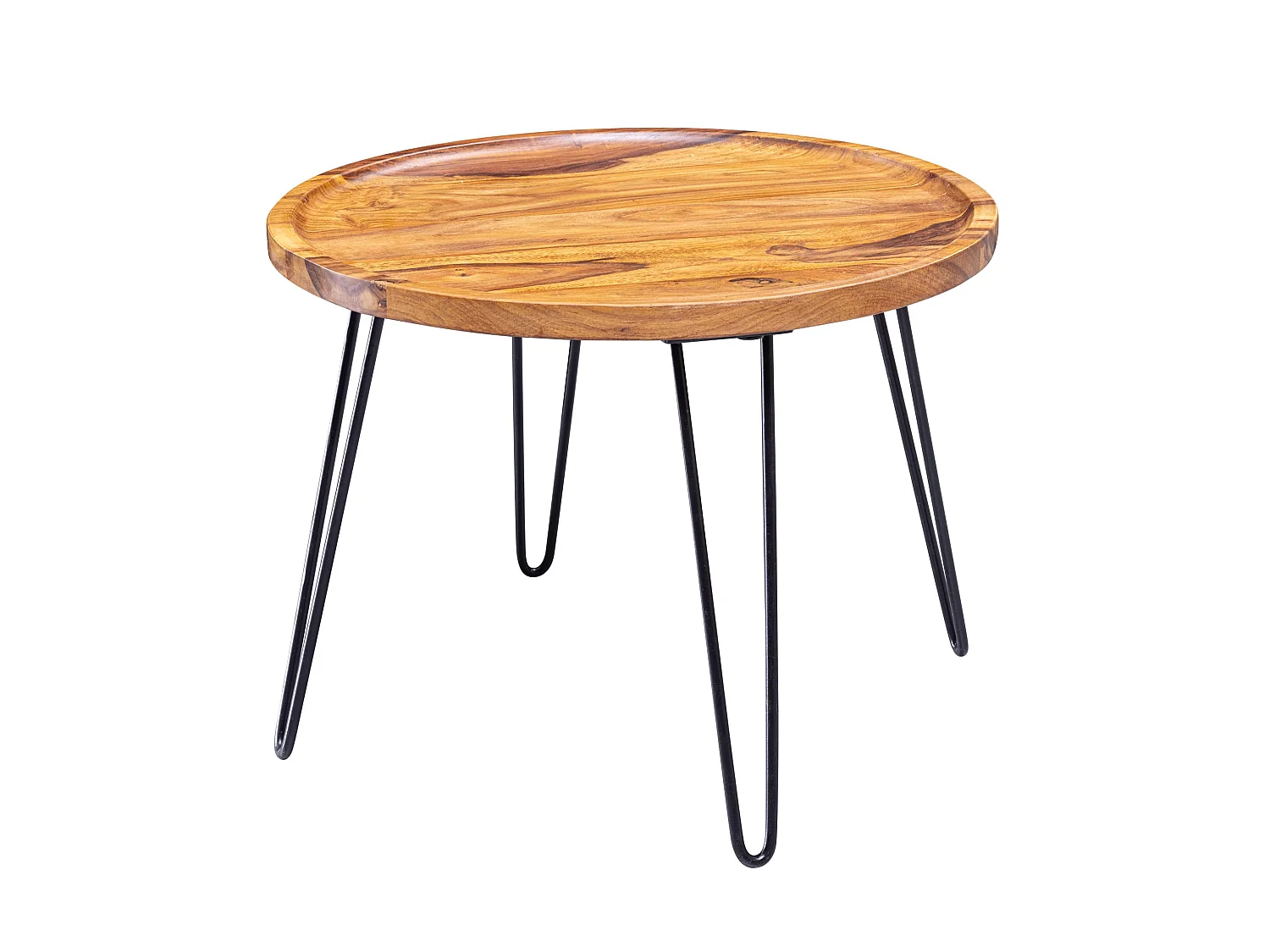 table basse 60x45x60 cm Table de salon Sheesham Table basse ronde