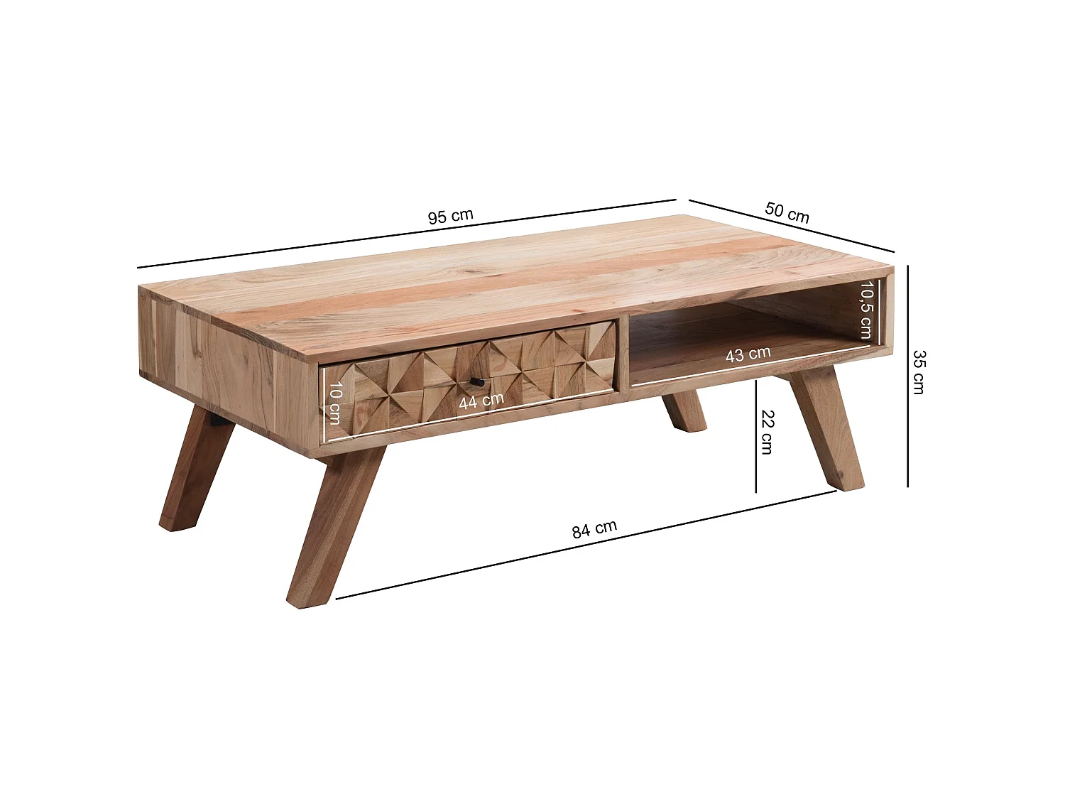 Couchtisch REWA Wohnzimmertisch Holztisch Sofatisch Tisch Wohnzimmer