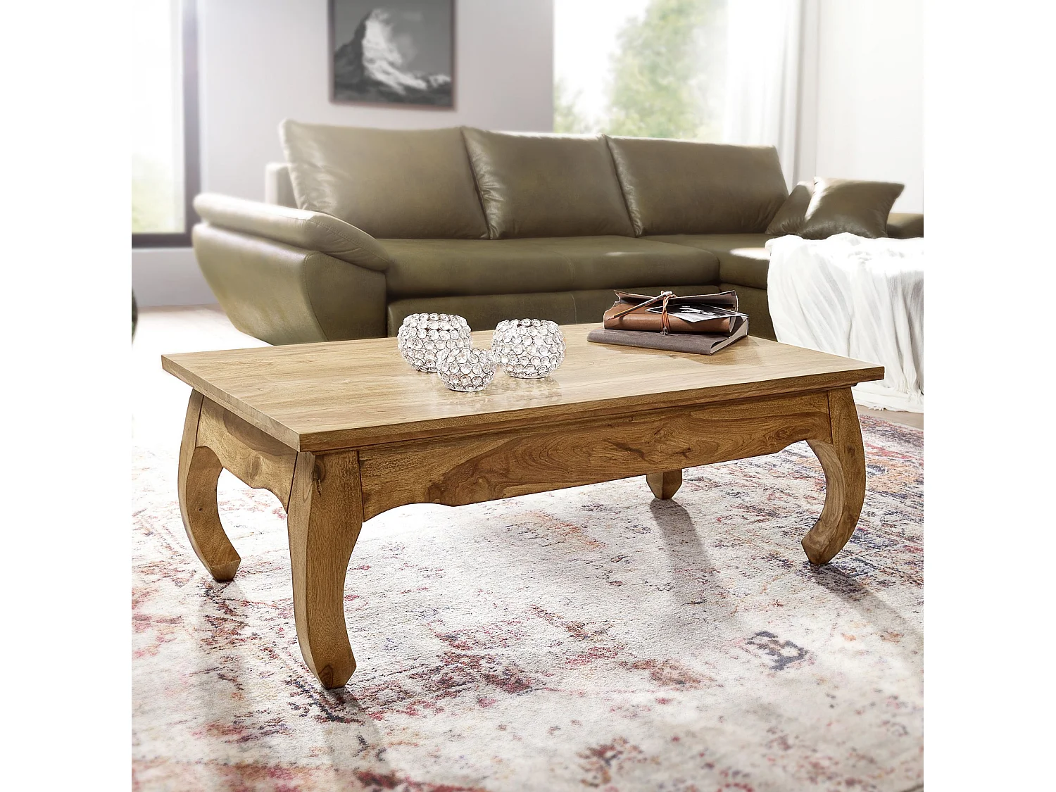 Massiv-Holz Couchtisch Wohnzimmertisch Beistelltisch Landhaus Sofatisch