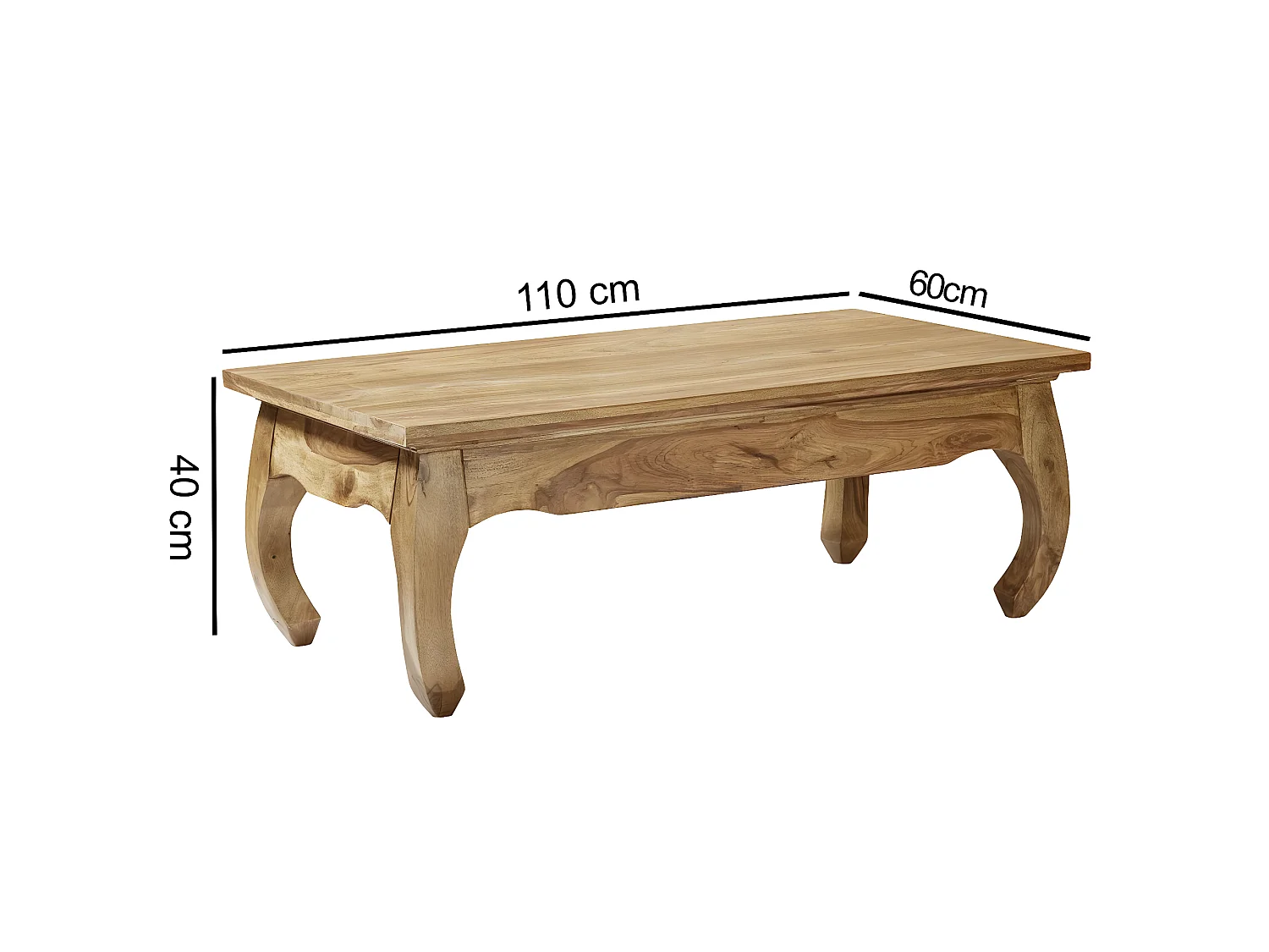 Massiv-Holz Couchtisch Wohnzimmertisch Beistelltisch Landhaus Sofatisch