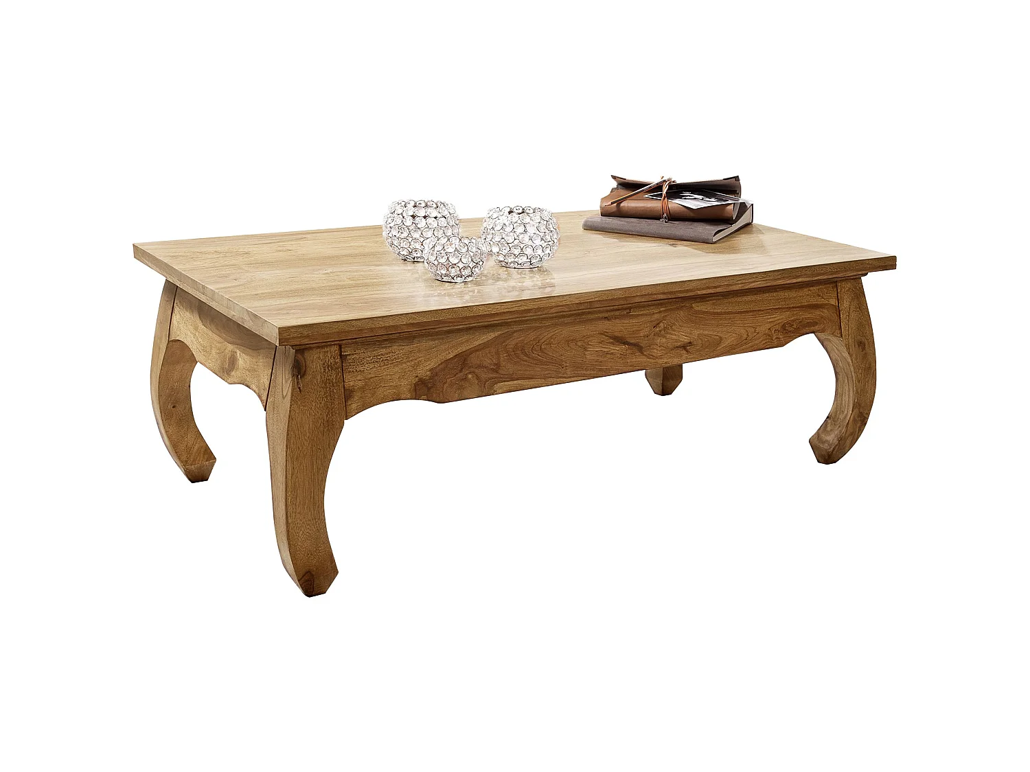 Table Basse Bois Massif 110x40x60cm Table d'appoint Table de salon