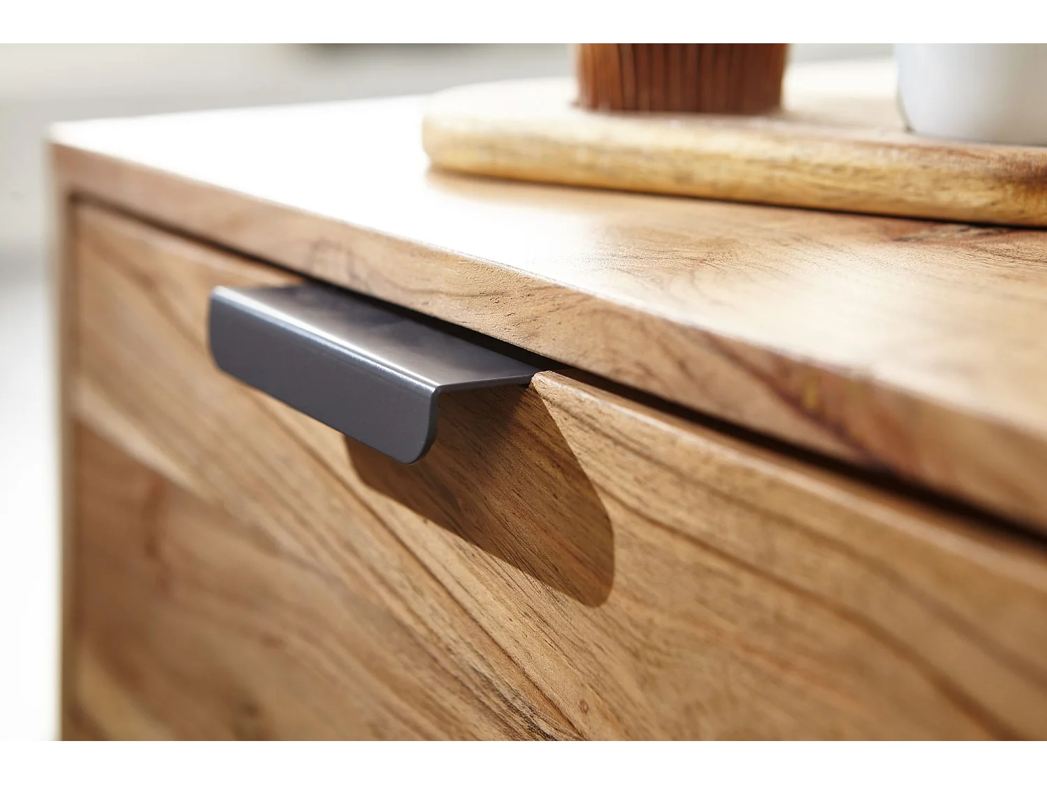 table basse 95x45 cm table de salon en acacia table basse en bois massif