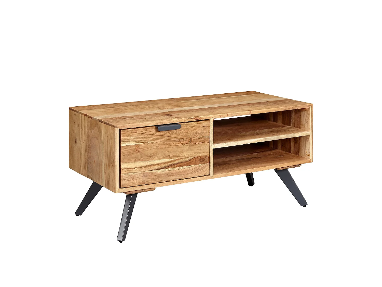 table basse 95x45 cm table de salon en acacia table basse en bois massif