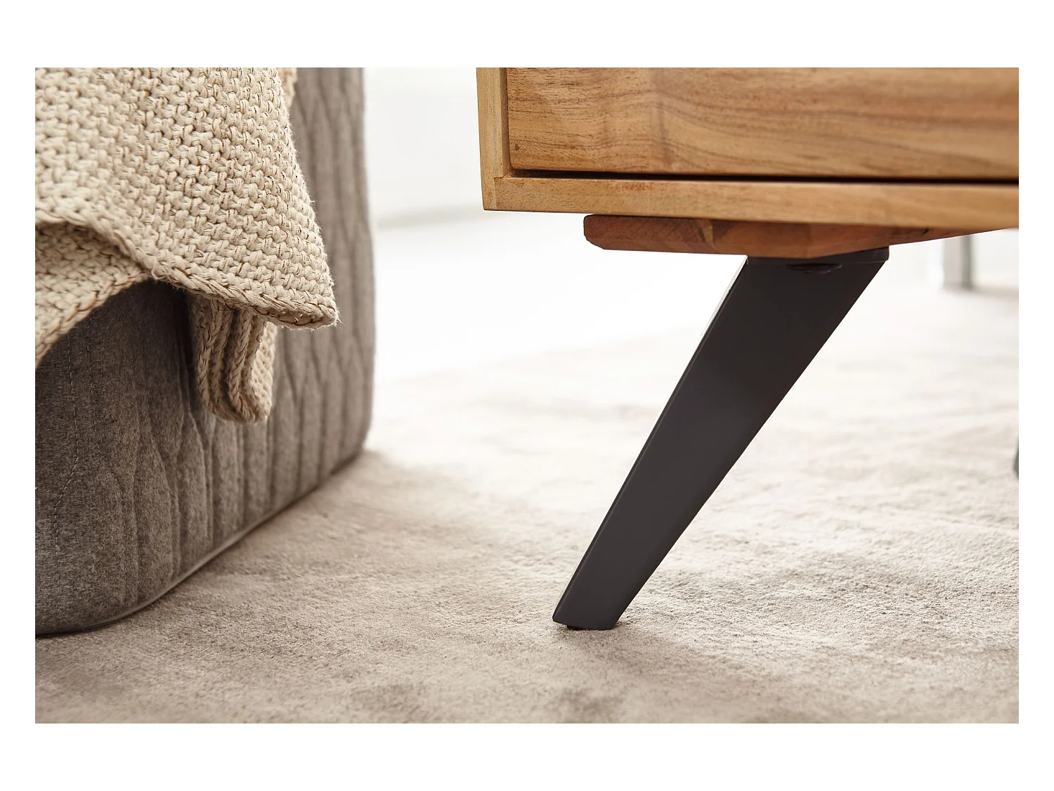 table basse 95x45 cm table de salon en acacia table basse en bois massif