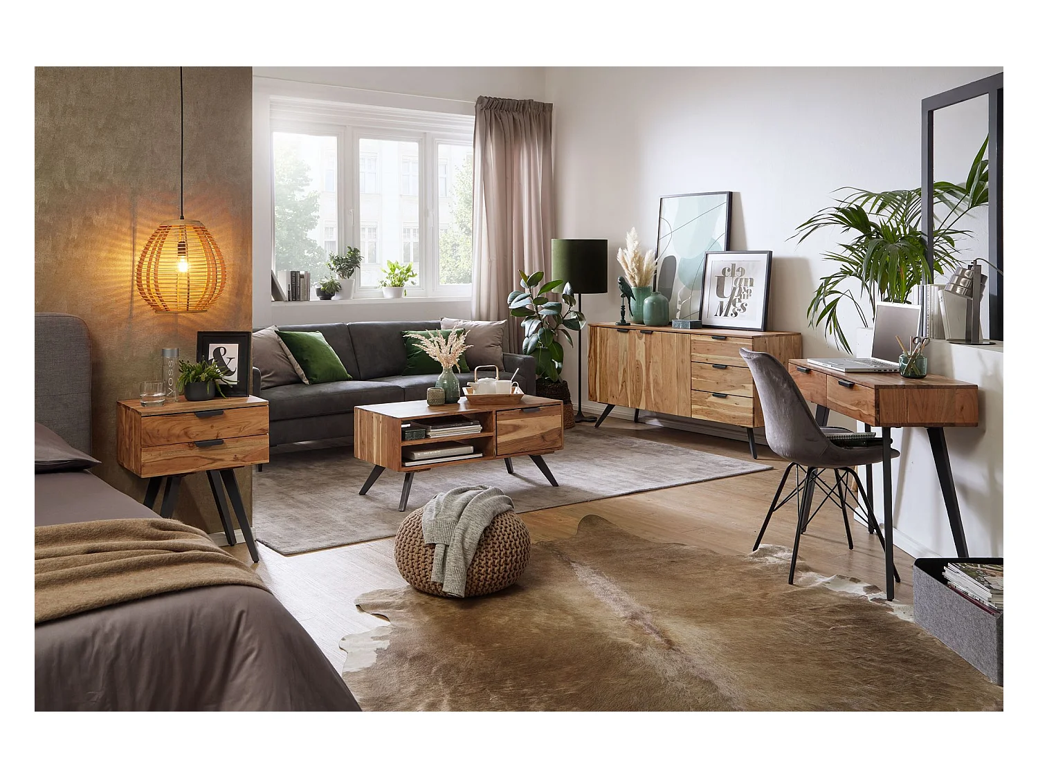 table basse 95x45 cm table de salon en acacia table basse en bois massif