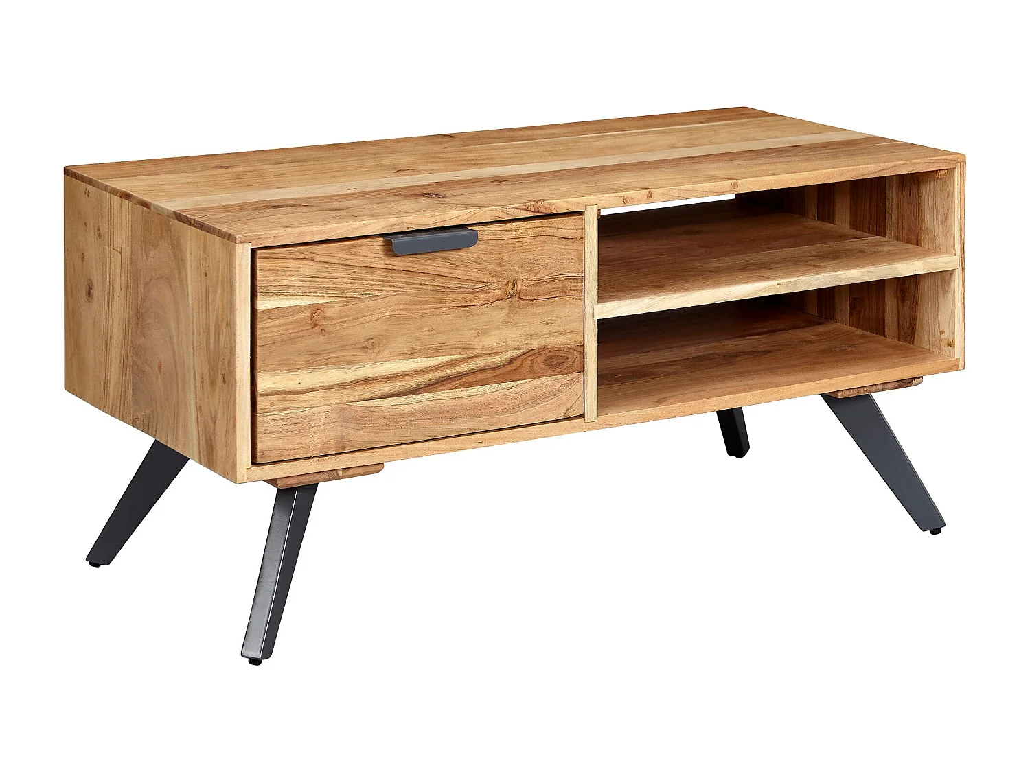 table basse 95x45 cm table de salon en acacia table basse en bois massif