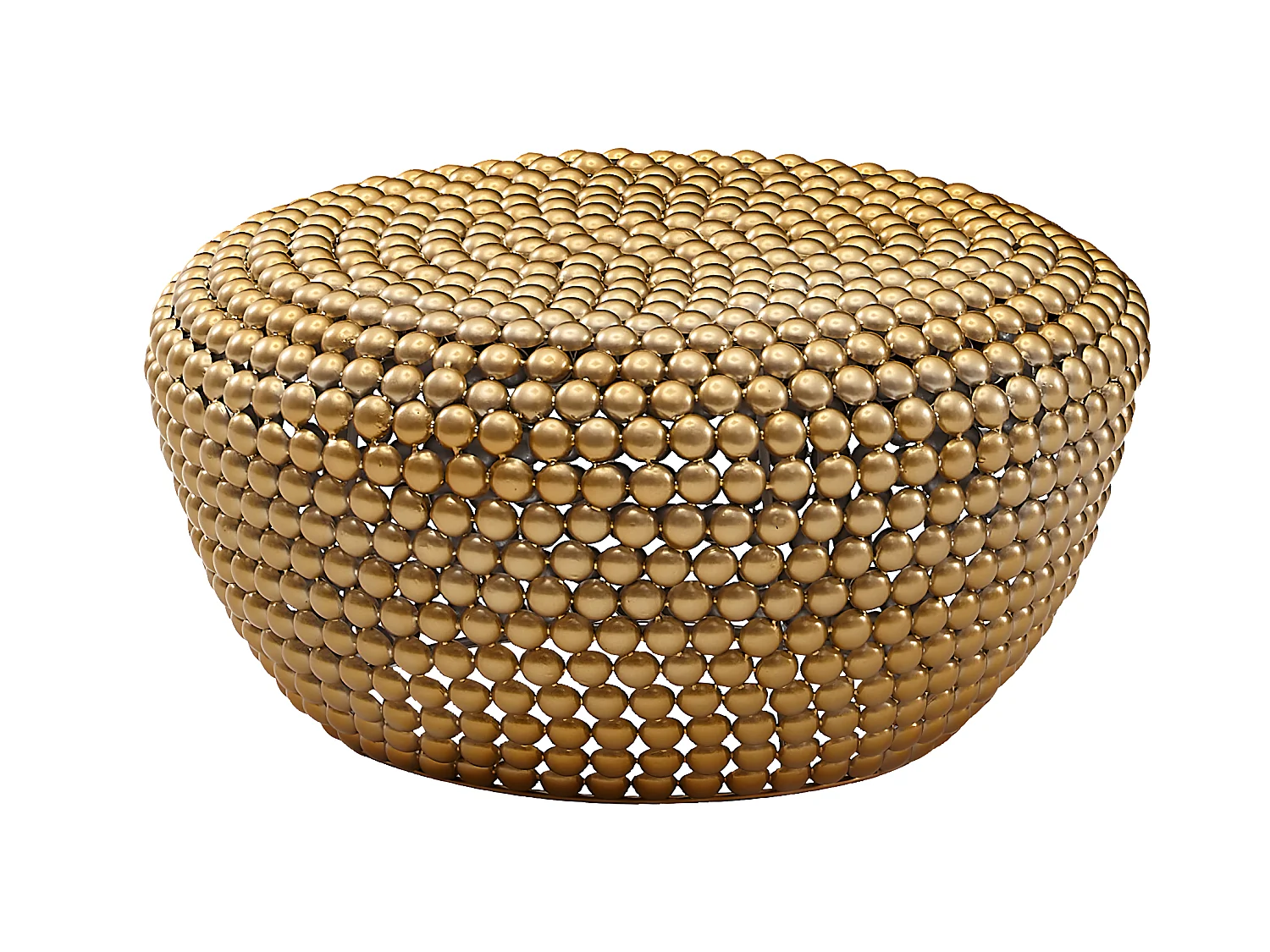 Table Basse de Salon 60x60x30 cm Table de Canapé Metal Orientale Ronde