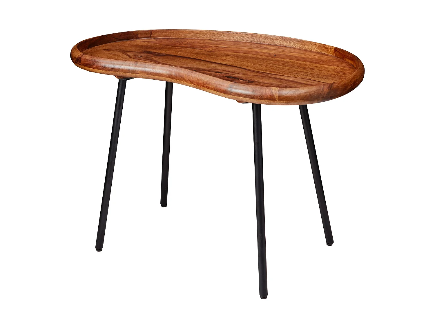 Table Basse Bois Massif Sheesham / Métal Table d'appoint Table de salon