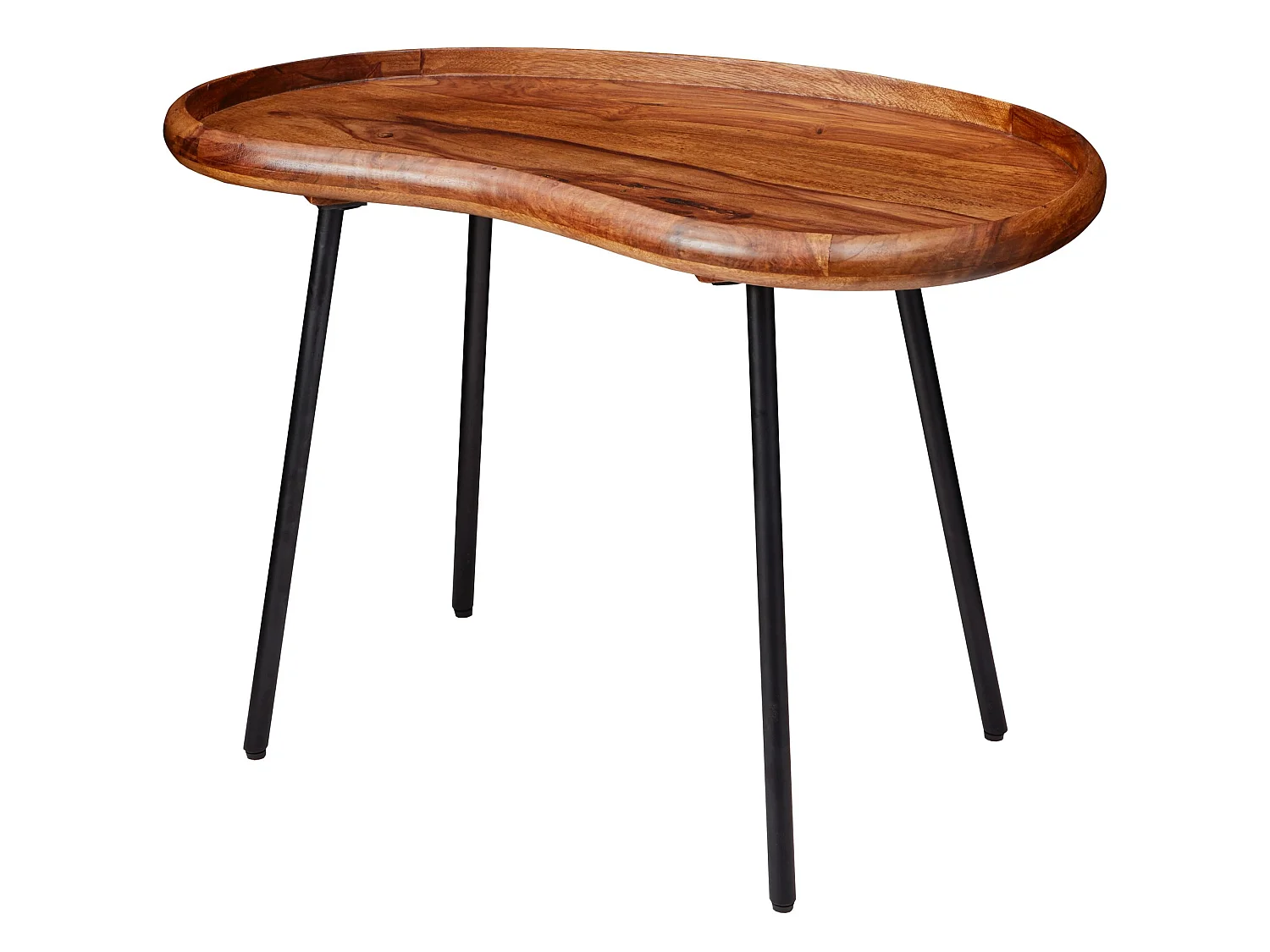 Table Basse Bois Massif Sheesham / Métal Table d'appoint Table de salon