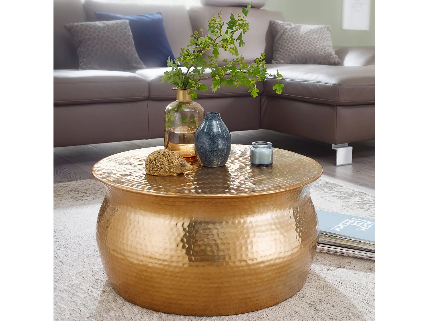 Table Basse Métal 60x30,5x60 cm Table d'appoint Design Bout de canapé