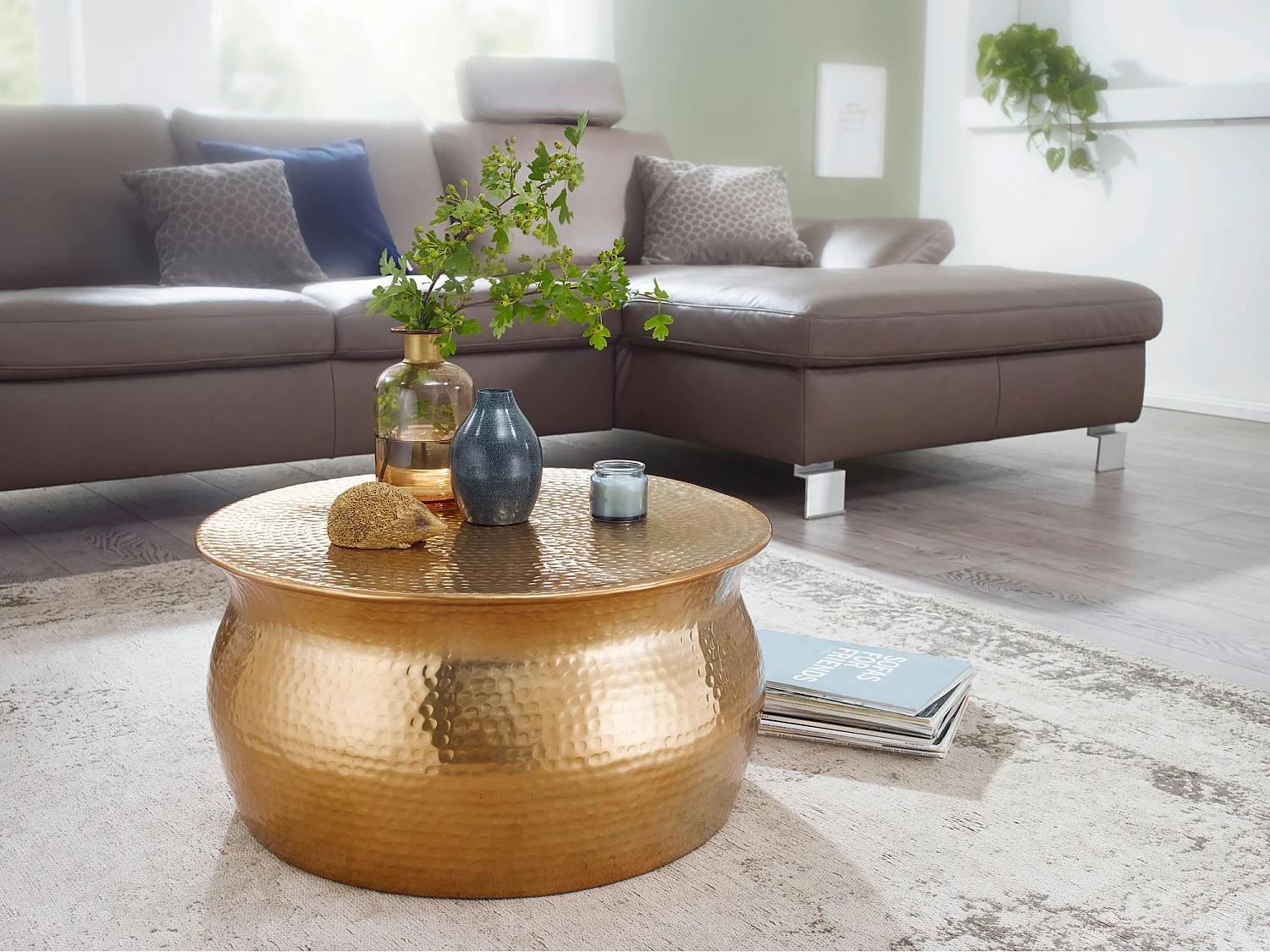 Table Basse Métal 60x30,5x60 cm Table d'appoint Design Bout de canapé