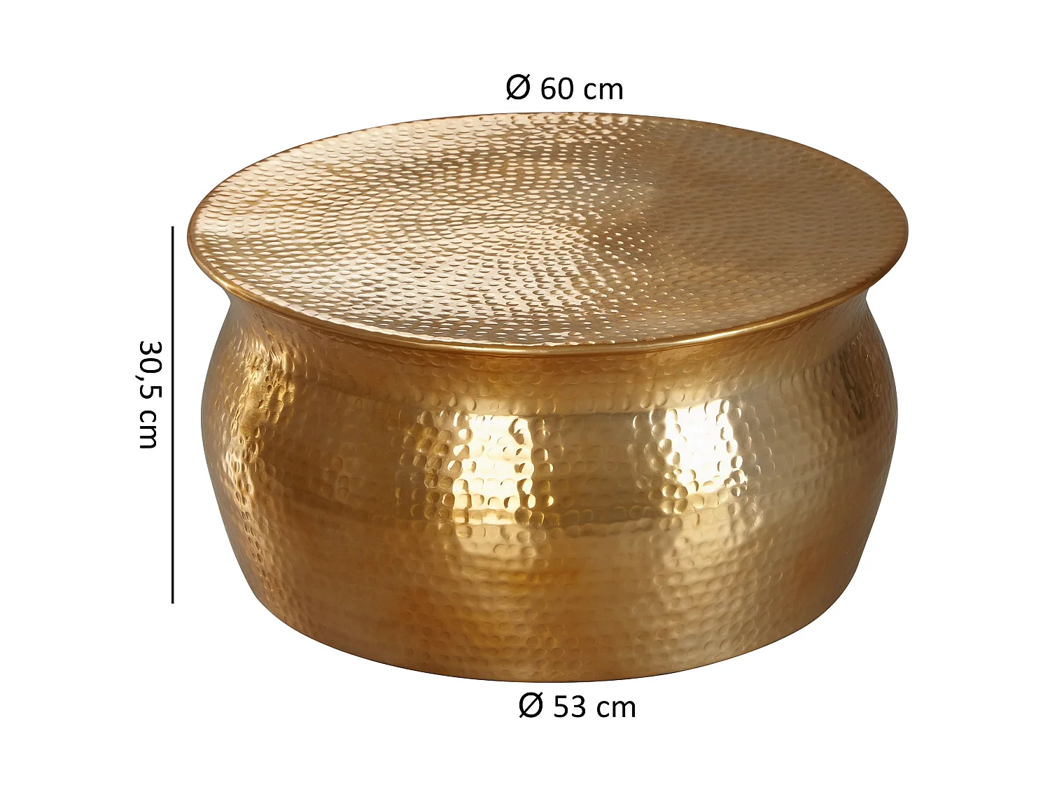 Table Basse Métal 60x30,5x60 cm Table d'appoint Design Bout de canapé