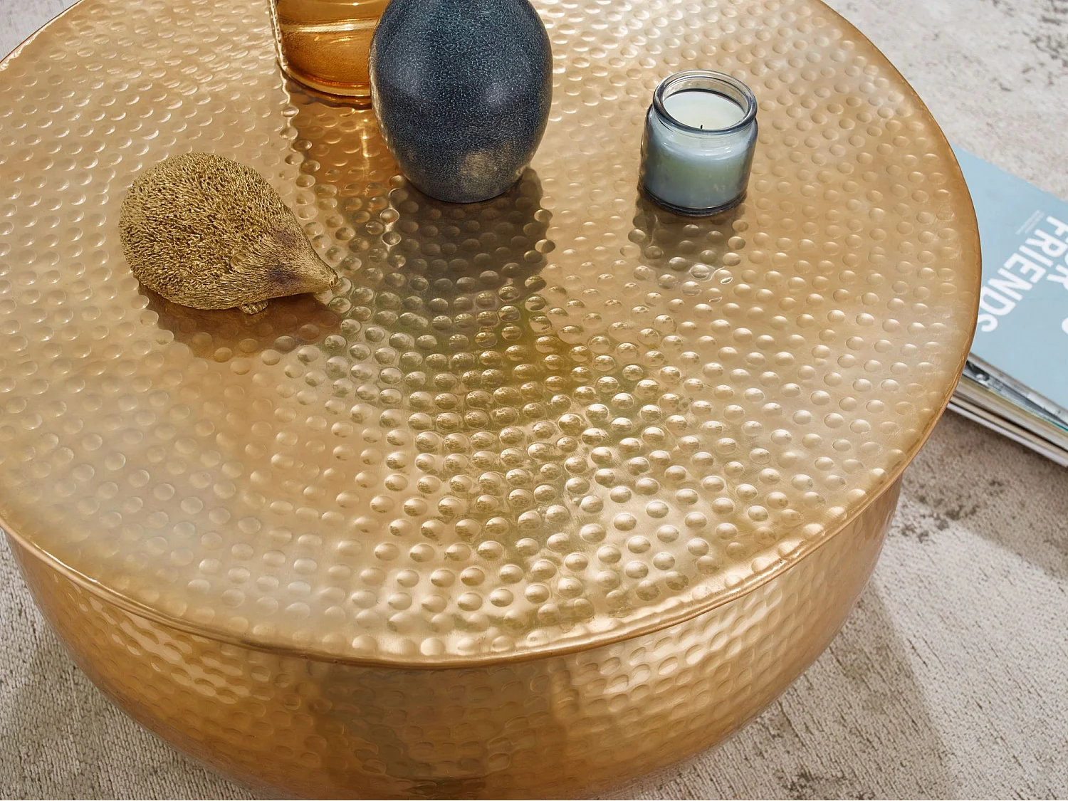 Table Basse Métal 60x30,5x60 cm Table d'appoint Design Bout de canapé