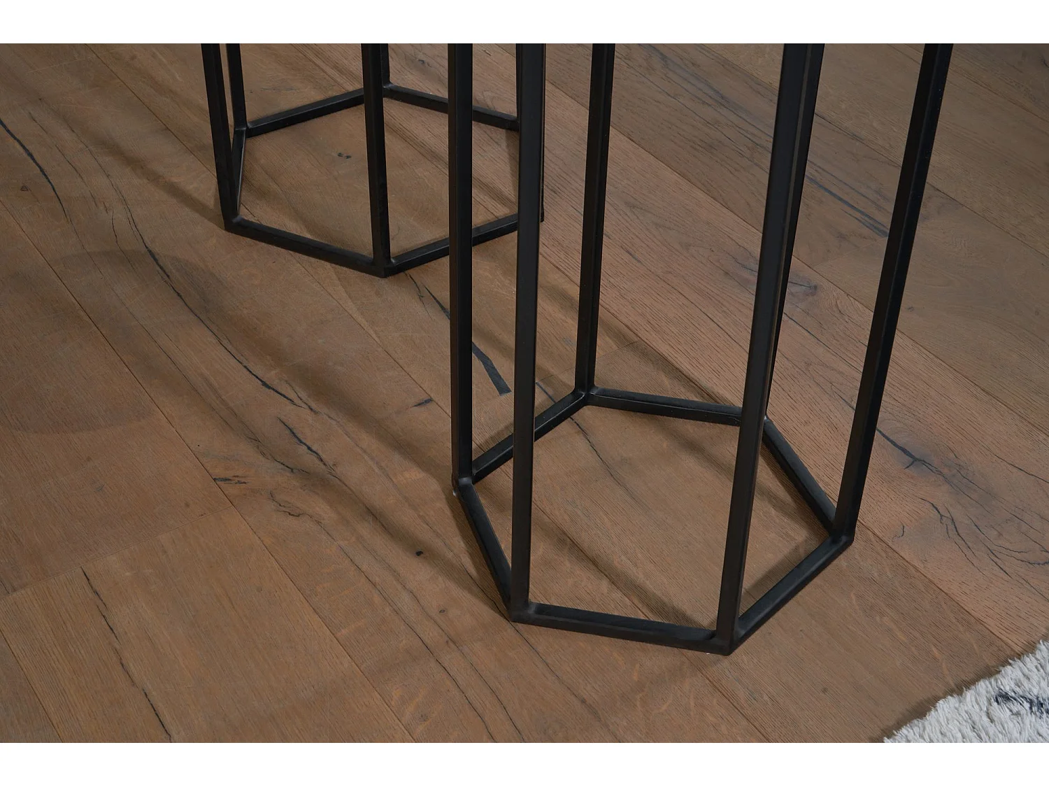 Tables Gigognes Bois Massif Table d'appoint Basse Moderne Lot de 3