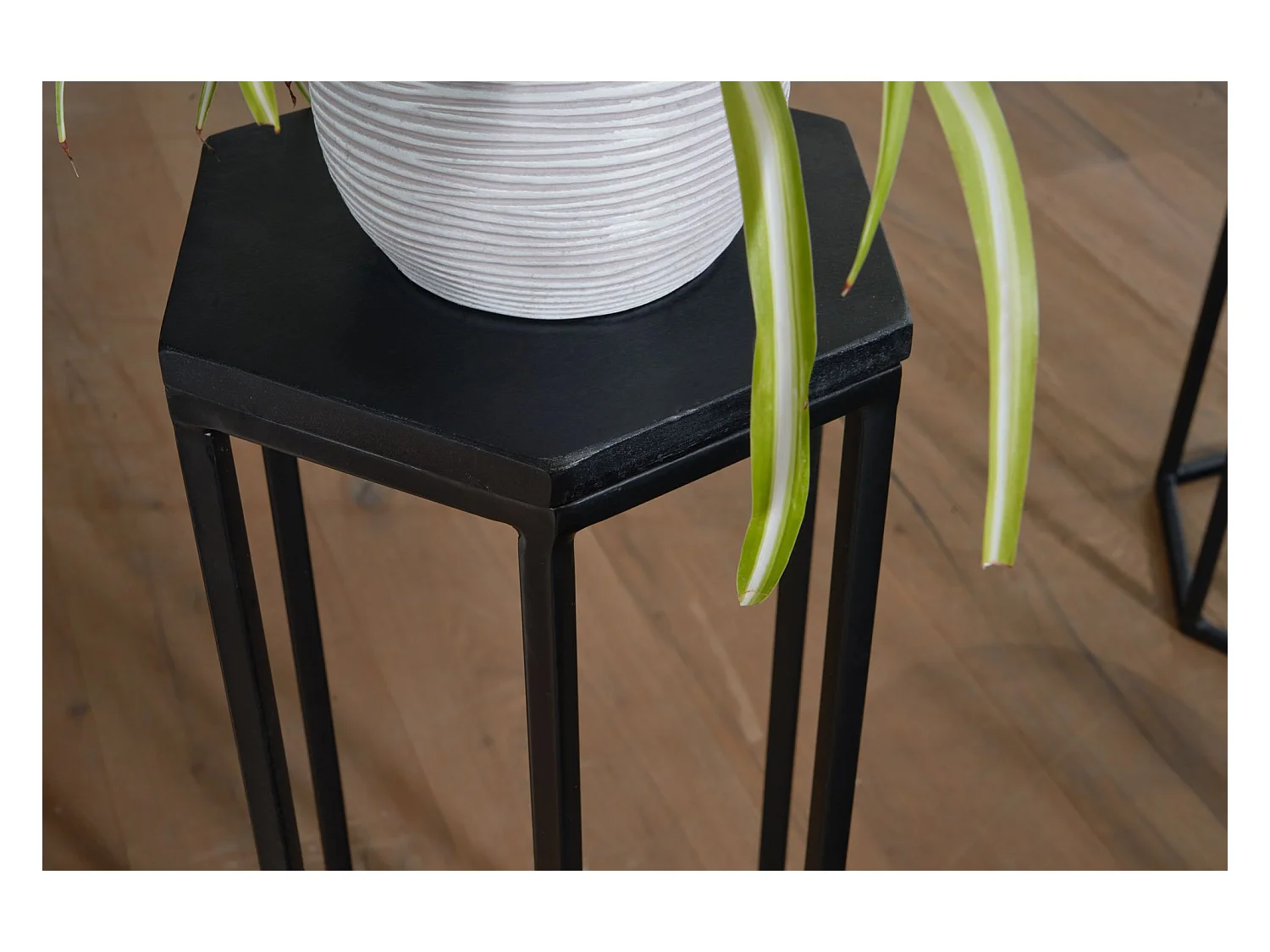 Satztisch  Massivholz Blumentisch 3er Set Säulentisch Dekosäule Eckig