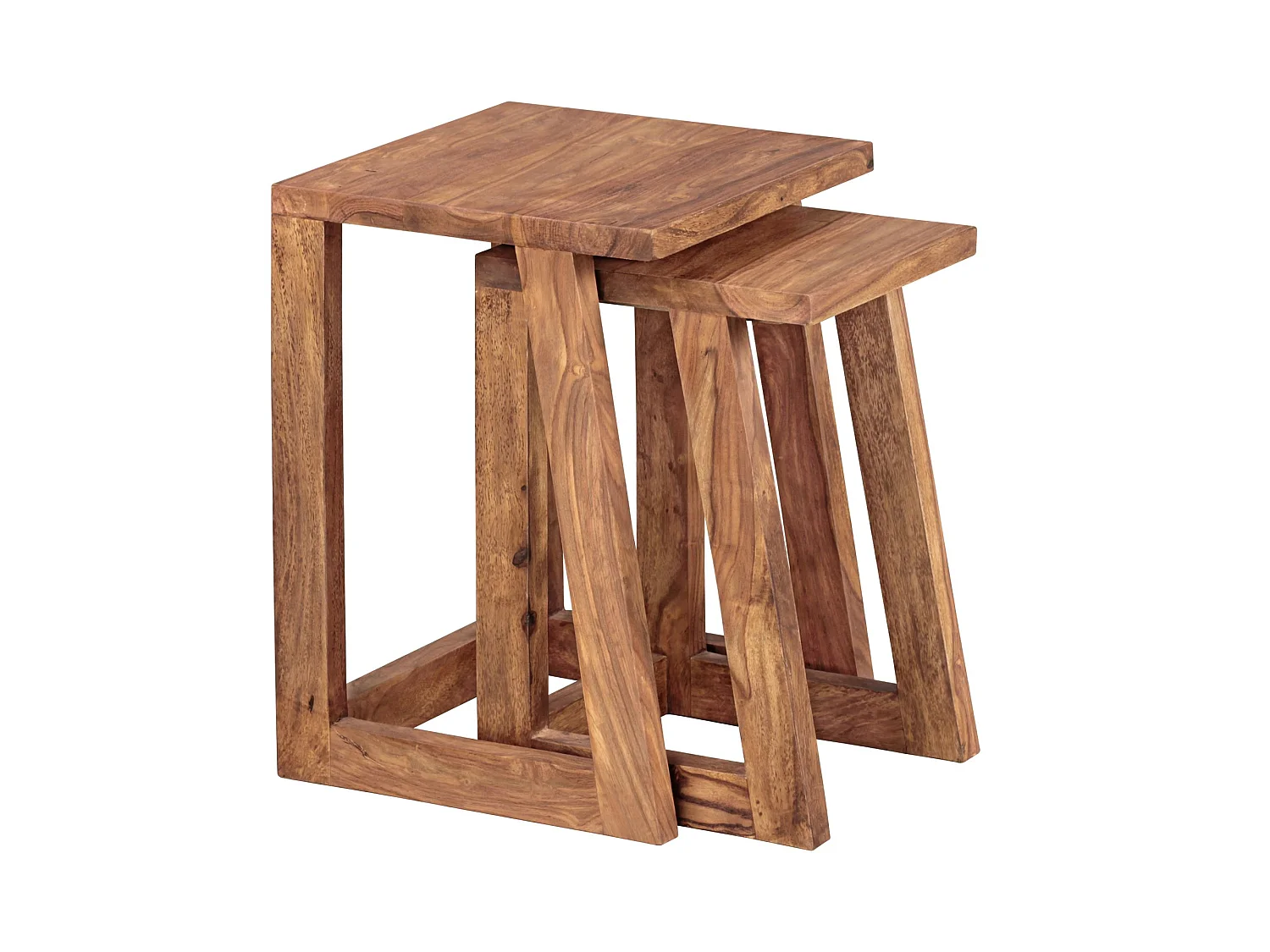 Set di 2 tavolini Legno massello Tavolini da caffè salotto