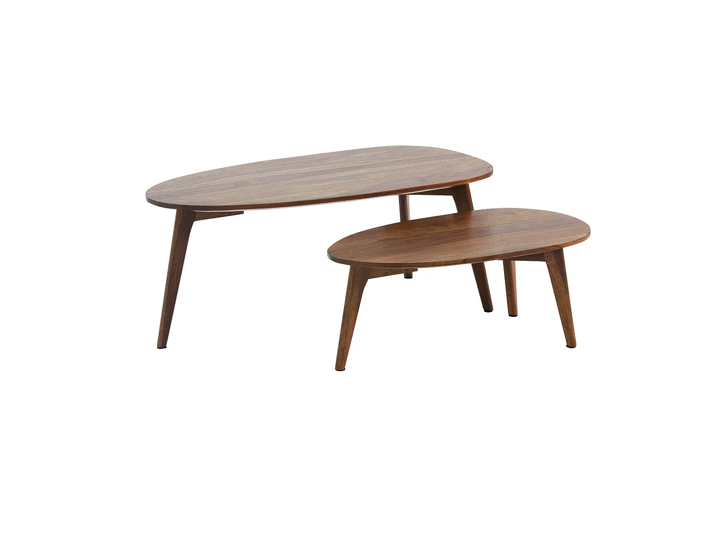 Tables Gigognes Bois Massif Table d'appoint Basse Moderne Lot de 2
