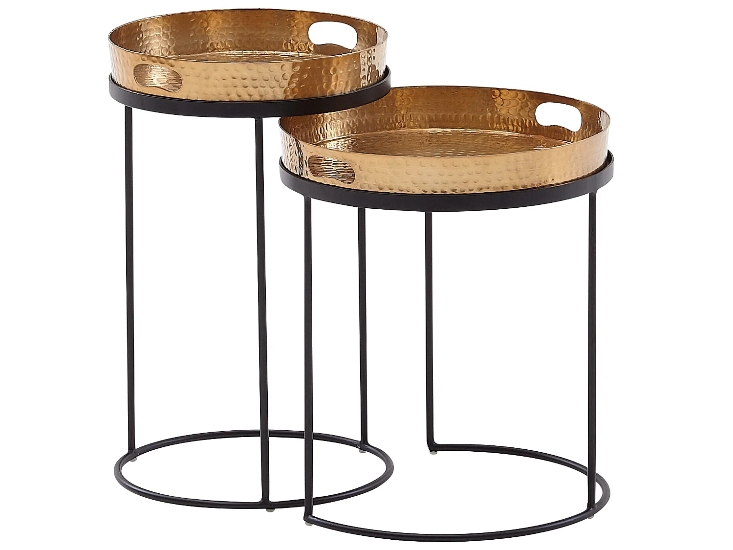 Beistelltisch  Sofatisch Set Metall Tabletttisch Couchtisch Tisch Rund