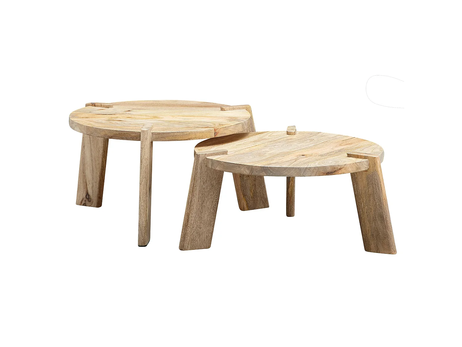 Tavolini Salotto Moderni Tavoli Soggiorno Legno Massello Set di Tavolino