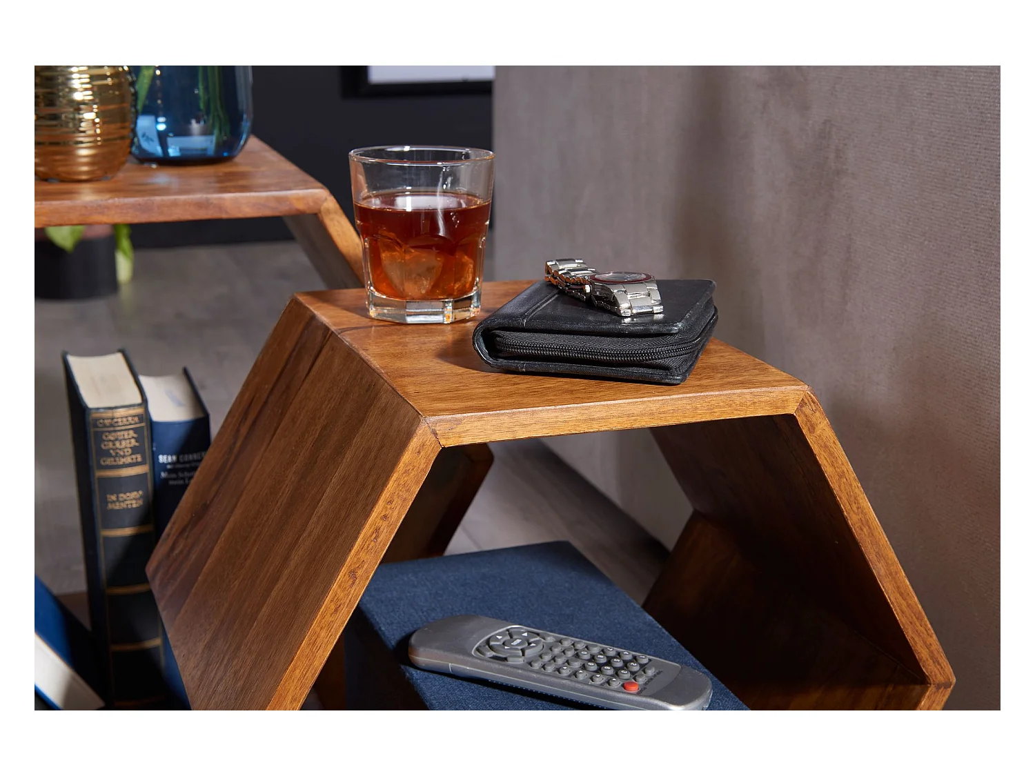 Beistelltisch 2er Set  Satztisch Wohnzimmertisch Holz Massiv Tisch Klein