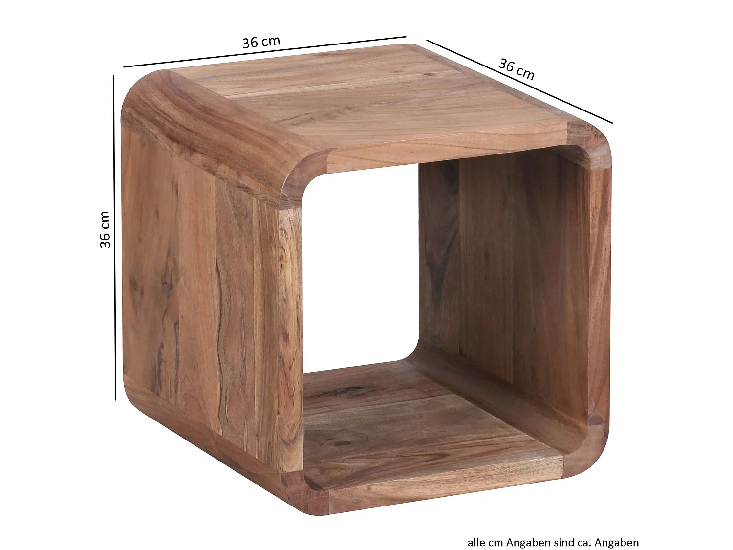 Set di 2 Tavolino Salotto Legno Massello Tavolini da Soggiorno Tavoli