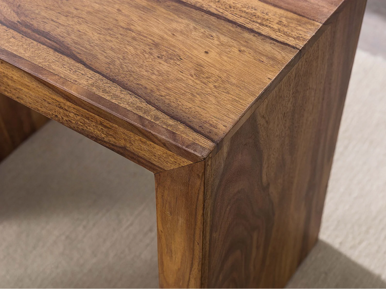 Set di 3 tavolini massiccio Tavoli da salotto Stile casa di campagna