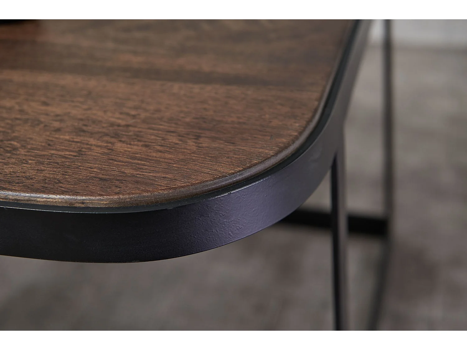 Table Basse de Salon Lot de 2 Table de Canapé Bois Metal Industriel