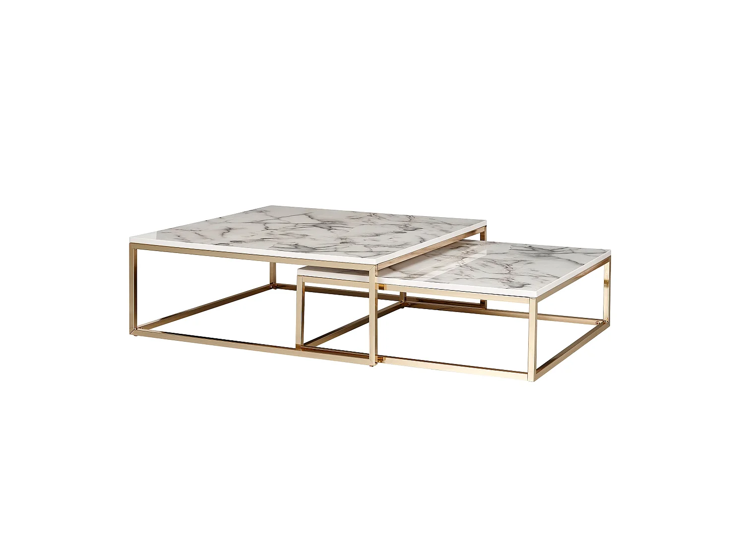 Table Basse Moderne à Cadre en Métal