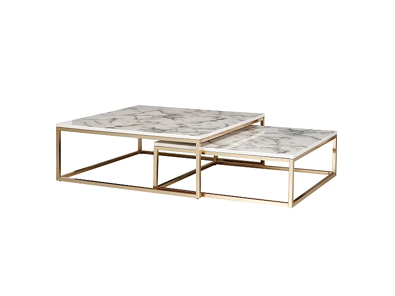 Table Basse Moderne à Cadre en Métal