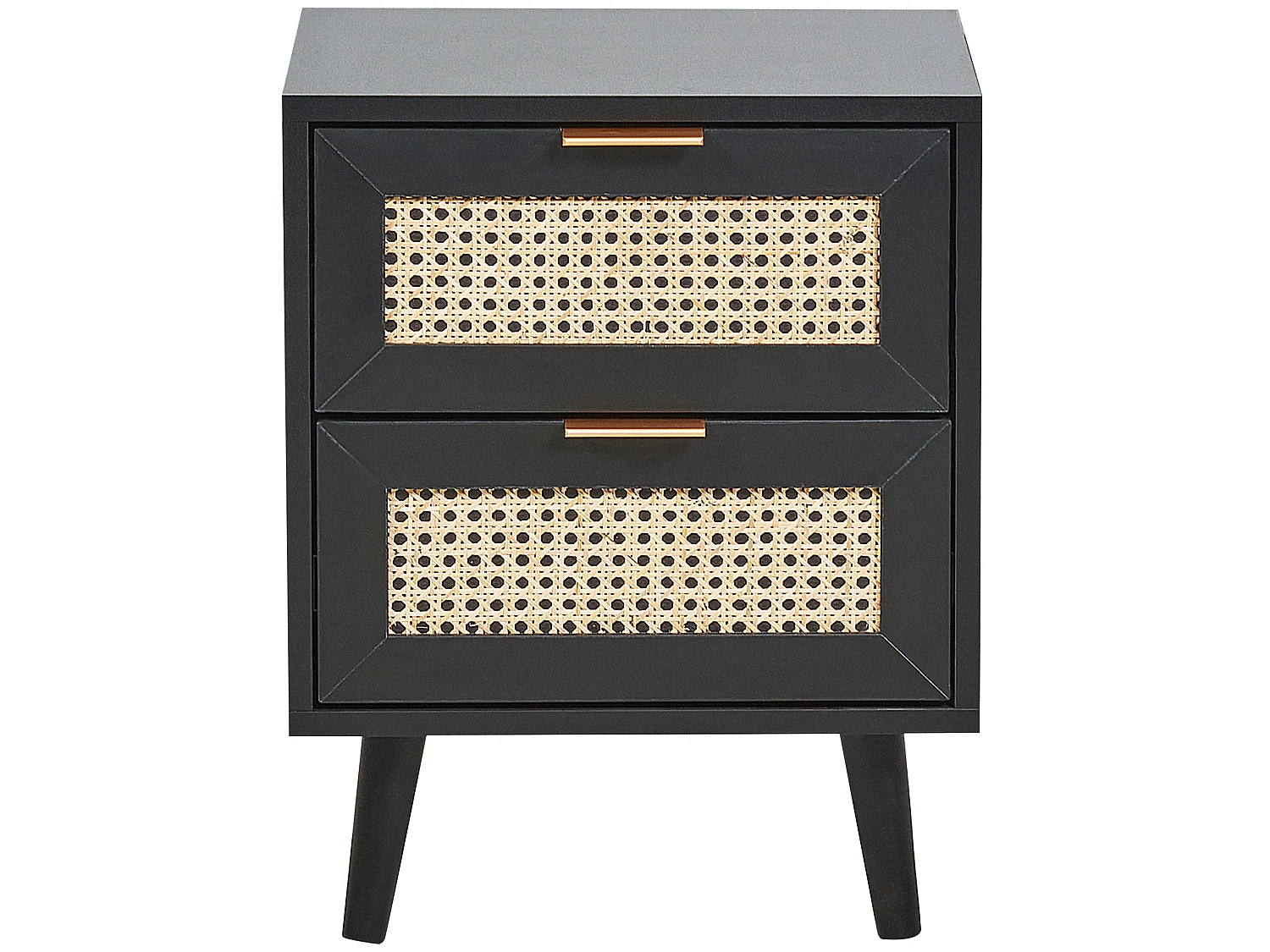 Table de nuit à 2 tiroirs OPOCO Noir