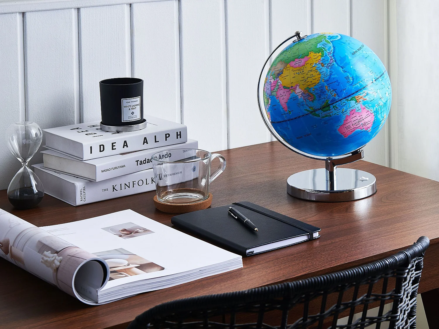 Wereldbol LED STANLEY Blauw 30 cm