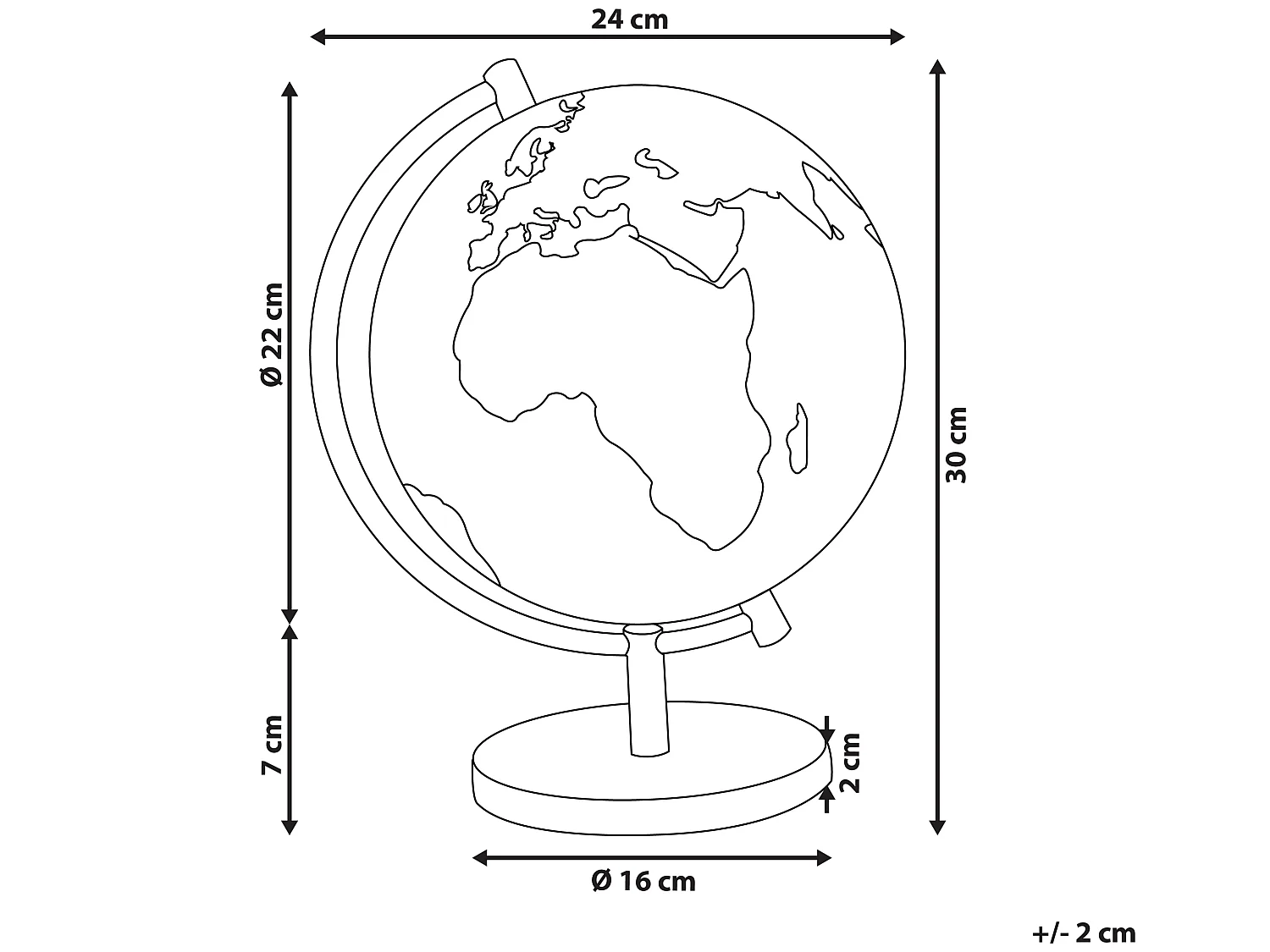 Globus LED STANLEY Niebieski 30 cm