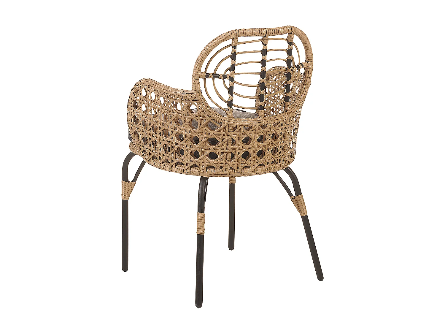 Lot de 6 chaises de jardin avec coussins PRATELLO Naturel