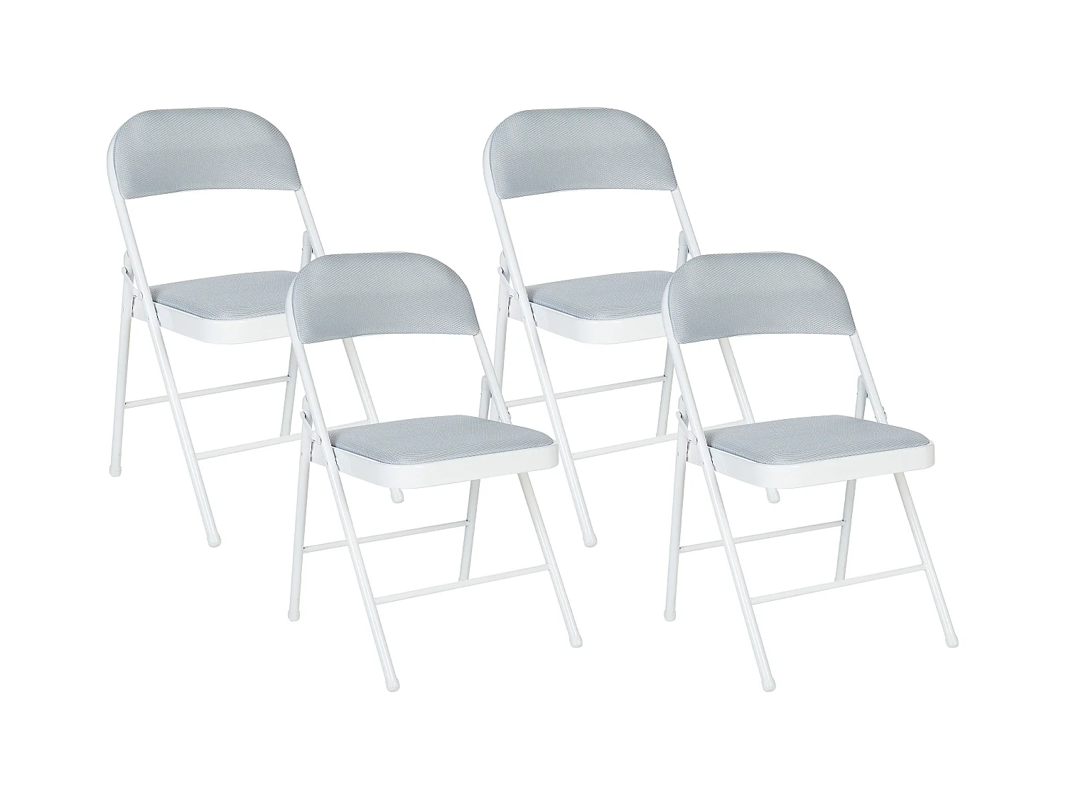 Set di 4 sedie pieghevoli SPARKS Grigio chiaro